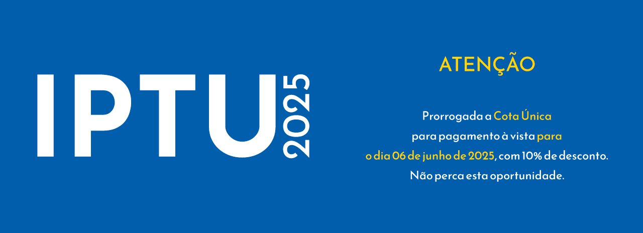 Atenção, foi prorrogada a cota única para pagamento à vista.