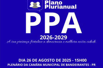 AUDIÊNCIA PÚBLICA - PLANO PLURIANUAL