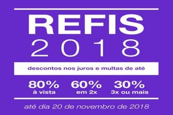 REFIS 2018 - PRORROGADO
