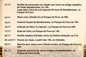 BANDEIRANTES CELEBRA 90 ANOS COM DIVERSAS FESTIVIDADES