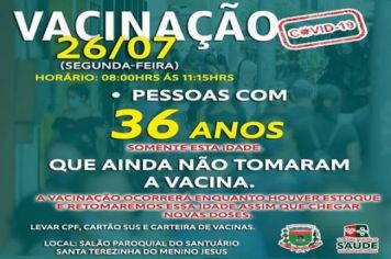 VACINAÇÃO COVID-19: 36 ANOS
