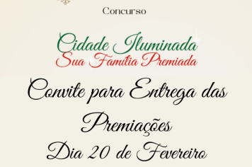 VENCEDORES DO CONCURSO “CIDADE ILUMINADA, SUA CASA PREMIADA” PARTICIPARÃO DE ENTREGA SIMBÓLICA DA PREMIAÇÃO