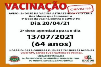 2º DOSE VACINA ASTRAZENICA