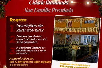CONCURSO “CIDADE ILUMINADA, SUA FAMÍLIA PREMIADA 2025”