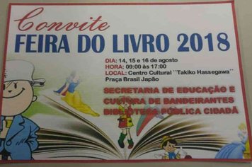 Prefeitura, Educação e Biblioteca Pública Cidadã realizam Feira do Livro 2018
