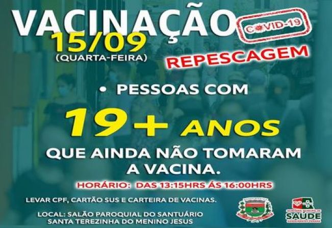 REPESCAGEM DA VACINAÇÃO COVID 19!!