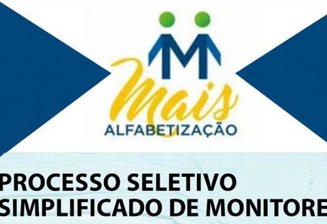 PROCESSO SELETIVO SIMPLIFICADO DE MONITORES PARA ATUAREM NO PROGRAMA MAIS ALFABETIZAÇÃO DO MUNICÍPIO DE BANDEIRANTES - PR