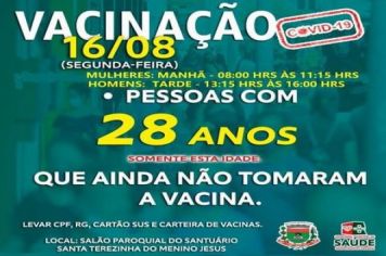 VACINAÇÃO COVID-19: 28 ANOS