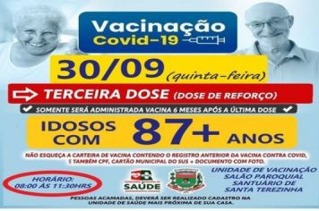 DOSE REFORÇO PARA IDOSOS COM + DE 87 ANOS