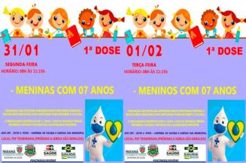 VACINAÇÃO CRIANÇAS DE 7 ANOS! ATENÇÃO PARA AS DATAS!