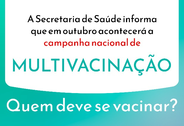 CAMPANHA DE VACINAÇÃO: ATUALIZAR A CADERNETA É ESSENCIAL PARA A SAÚDE COLETIVA