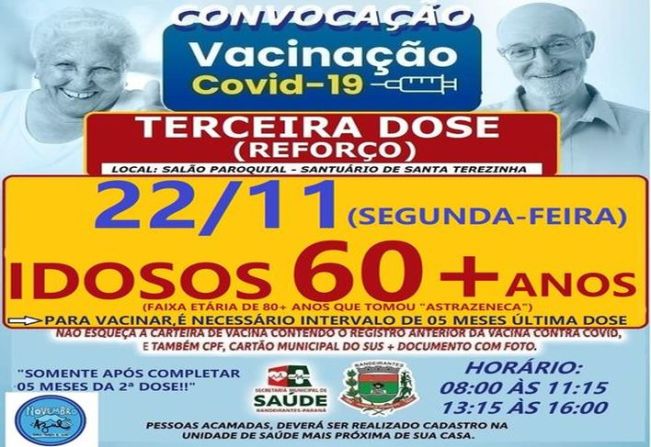 DOSE DE REFORÇO EM IDOSOS MAIORES DE 60 ANOS
