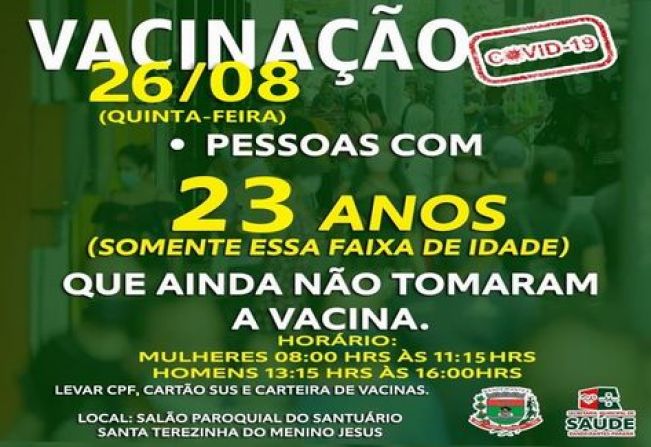 VACINAÇÃO COVID-19: 23 ANOS