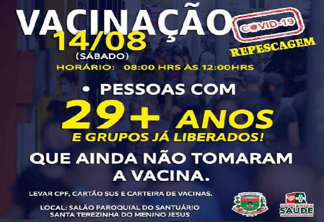 VACINAÇÃO 29 ANOS 