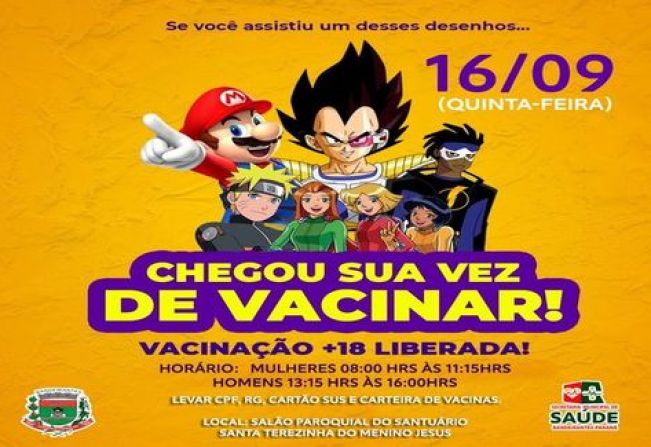 VACINAÇÃO COVID-19: MAIORES DE 18 ANOS